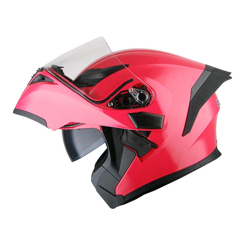 1Storm Motorcycle Modular Full Face Helmet Flip up Dual Visor Sun Shield: HB89 Glossy Pink - Image 5